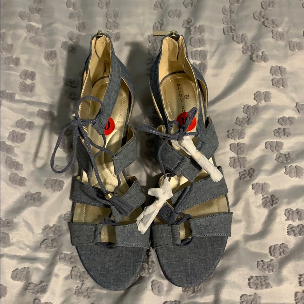 Bandolino blue wedge sandal